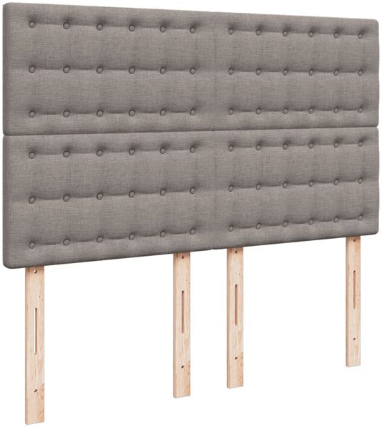 vidaXL Boxspringbett mit Matratze Taupe 160x200 cm Stoff 3293649 Bild 9
