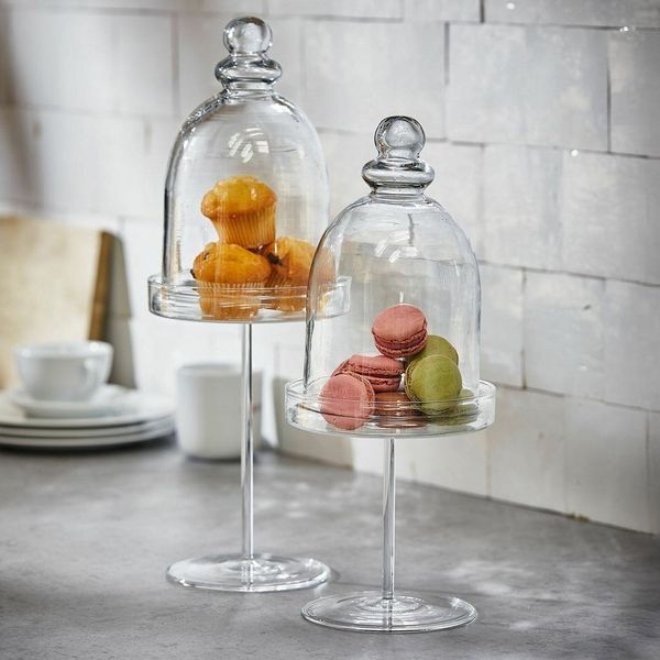 Mirabeau Vorratsdose Glasglocke 2er Set Hibous klar, Glas
