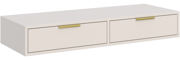 Selsey 'Vena' Schminktisch mit 2 Schubladen, Kaschmir, ca. 40 x 110 x 17 cm