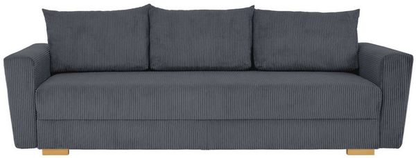 INOSIGN 3-Sitzer MAGHERA mit Bettfunktion und Bettkasten, mit Wellenunterfederung, Cord und Struktur-Bezug, B/H/T 230/92,5/79 cm