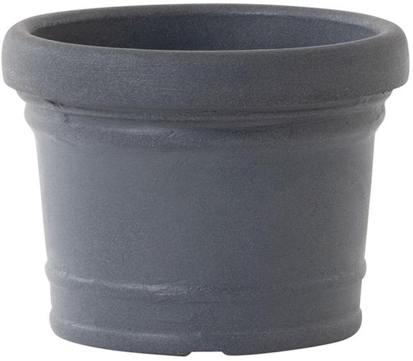 Pflanzgefäß NORAH anthrazit Ø 35x26 cm aus hochwertigem Kunststoff – schlichtes, modernes Design in Anthrazit, robust, wetterfest