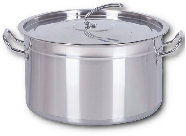 HOOZ Suppentopf Gastronomie Kochtopf Ø 30x20 cm 15 Liter – Großer Universalkochtopf, Edelstahl (XXL Partytopf 15 l mit Deckel, 2-tlg, Induktionsgeeignet, inkl. Deckel und innenliegender Messskala), Großvolumiger Gastro-Topf – für Großküche & Feiern mit...