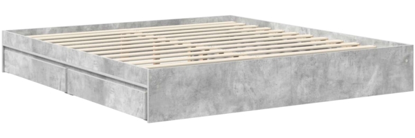 vidaXL Aufbewahrungsbett Beton Grau 180x200 cm Holzwerkstoff 3408434 Bild 5