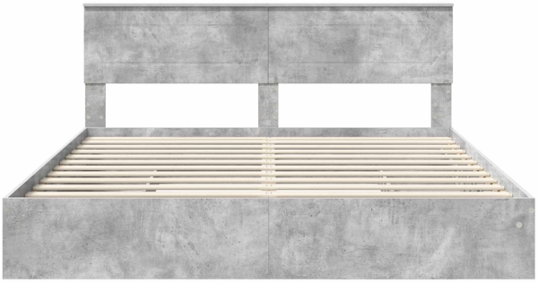vidaXL Aufbewahrungsbett Beton Grau 180x200 cm Holzwerkstoff 3408434 Bild 7