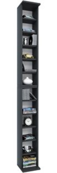 VCM Standregal Bigol 24001 Schwarz H. 180 x B. 21 x T. 20 cm Bild 6