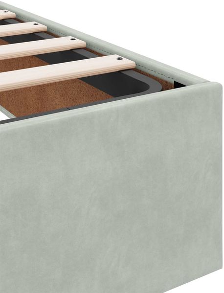 vidaXL Bettgestell mit Matratze 2 pcs Hellgrau Samt 3399570 Bild 9