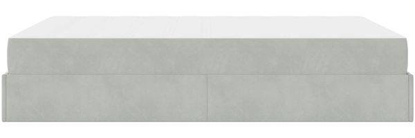 vidaXL Bettgestell mit Matratze 2 pcs Hellgrau Samt 3399570 Bild 7