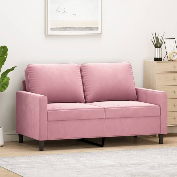 vidaXL 2-Sitzer-Sofa Rosa 120 cm Samt 359192