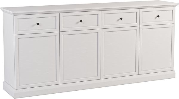 AX LIVING Große Kommode Levantos K4T4S – 193 cm, Weiß Opal