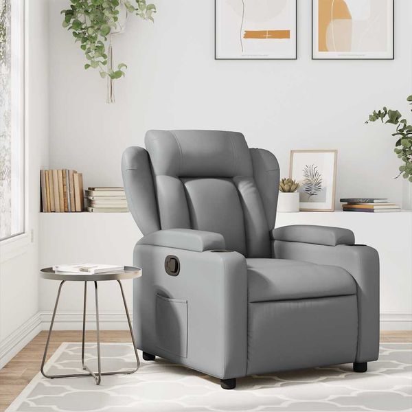 vidaXL Massagesessel Relaxsessel Grau Kunstleder 3206022