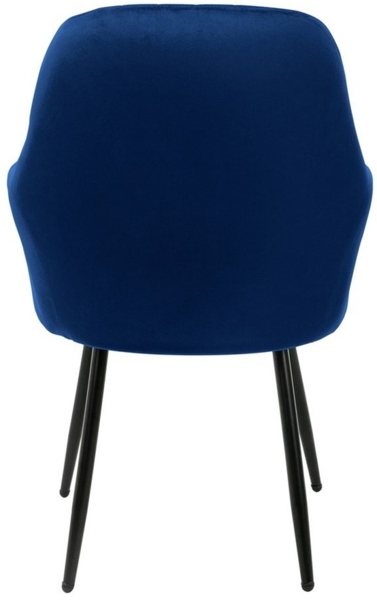 ML-DESIGN Stuhl Esszimmerstuhl mit Rücken- und Armlehnen Samt/Kunstleder Bezug (2 St), Ergonomische Stuhl Blau Küchenstuhl Wohzimmerstuhl Polsterstuhl Bild 3