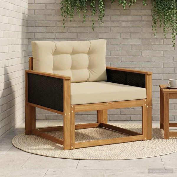 vidaXL Outdoor Mittelsofa Natur 3438842