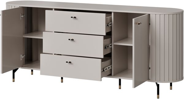 Kommode Zelfa 190 2D3S 04 (Farbe: Schwarz) Bild 2
