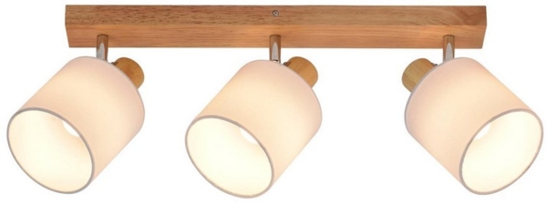 ZMH Deckenleuchte 3 Flammig E14 Deckenstrahler Vintage Deckenspot Schwenkbar, ohne Leuchtmittel, Stoffschrim Modern für Wohnzimmer Schlafzimmer Küche