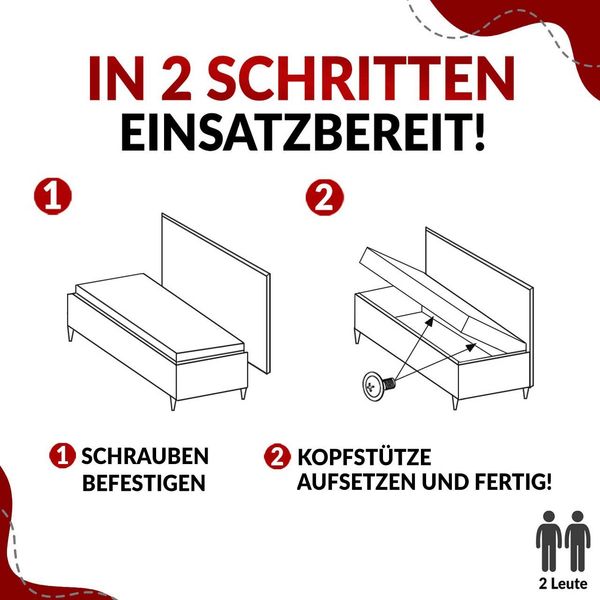 Kinderbett BANCO, Boxspringbetten für Kinderzimmer, Jugendbett, Einzelbett mit Matratze - Beige Velvet - Topper T25 Bild 8