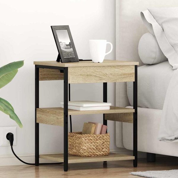 vidaXL Nachttisch Sonoma-Eiche 41 x 31 x 51 cm Holzwerkstoff 859537