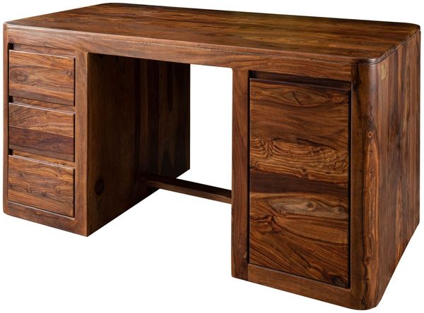 Schreibtisch Sheesham 150x75x78 walnuss gewachst TORONTO #248