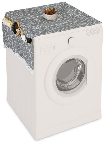 Relaxdays Waschmaschinenauflage mit Taschen