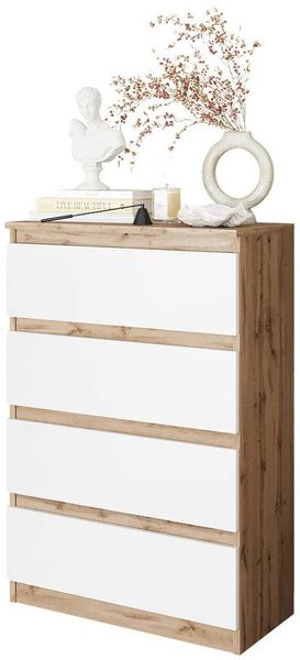 Furnica Kommode Wotan Eiche Kommode 60 cm mit 4 Schubladen - Wohn - und Shlafzimmer