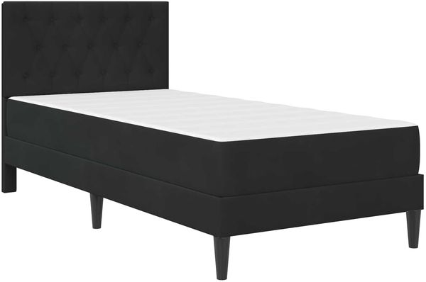 vidaXL Bettgestell mit Matratze mit Kopfteil Schwarz 80 x 200 cm Samt 3415016 Bild 3