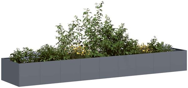 vidaXL Pflanzgefäß Anthrazit 360x80x40 cm Stahl 860768
