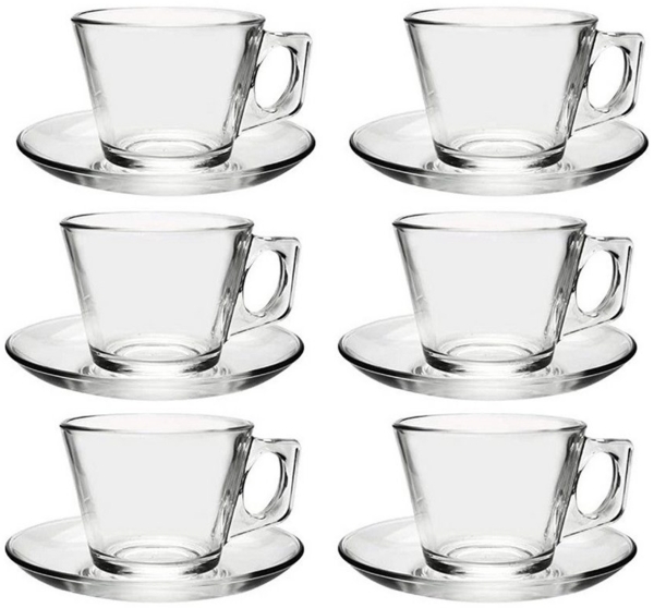 Kaffee Tassen mit Unterteller Vela - 12tlg. Set