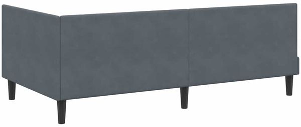 vidaXL Eckbettgestell mit Kopfteil Dunkelgrau 90 cm x 200 cm Samt 42016349 Bild 7