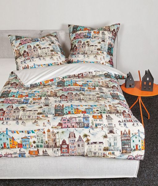 Traumschloss Bettwäsche Mako-Baumwolle, Mako-Satin, 2 teilig, verschiedene Häuser, Urlaubsfeeling