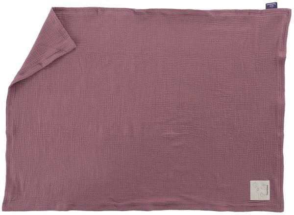 Träumeland Babydecke aus Musselin pflaume Größe 75 x 100 cm