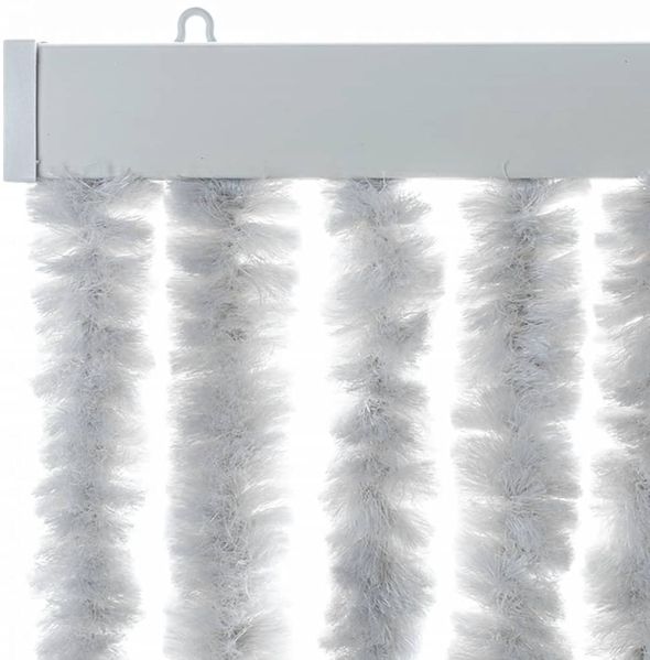 vidaXL Fliegenvorhang Grau 90x200 cm Chenille 377348 Bild 4