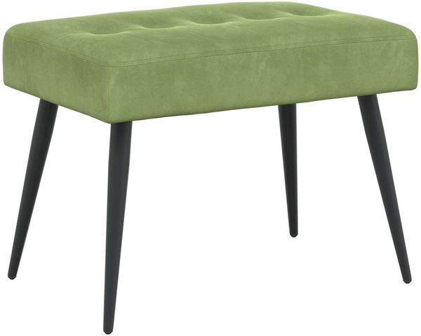 vidaXL Bank mit Knopfheftung Hellgrün 60 x 40 x 45 cm Samt 42038504