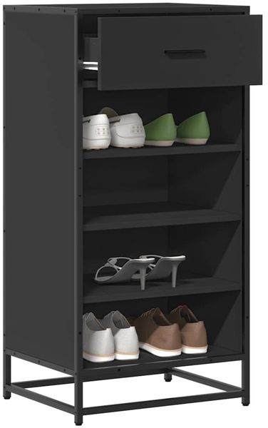 vidaXL Schuhregal Schwarz 48x38x97,5 cm Holzwerkstoff 849209