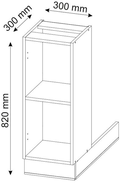 Kücheninsel Fame-Line Goldkraft Eiche 30 cm ohne Arbeitsplatte Vicco Bild 3