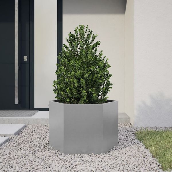 vidaXL Pflanzkübel Sechseckig 69x60x45 Verzinkter Stahl 851127