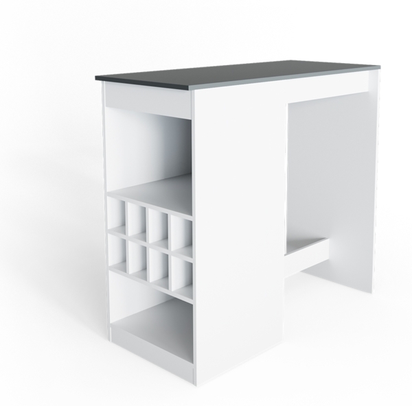 Bartisch Ross Weiß/Anthrazit 115 x 50 cm Vicco