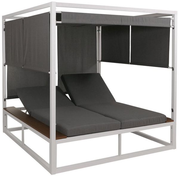 MCW Doppelliege MCW-M63b, 1 St, 10 cm dicke Polsterung (3 Lagen), Mit seitlichen Ablagen