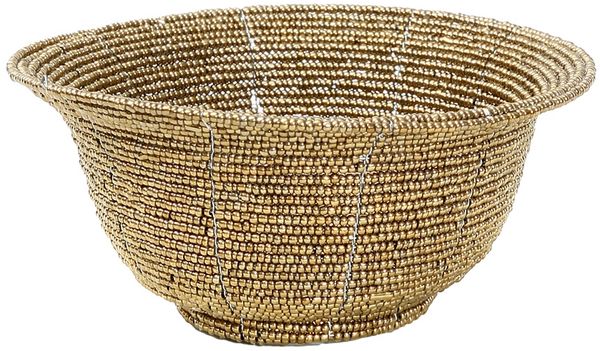 Die Beaded Schale Niedrig - Gold - S