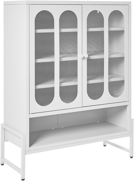 Sideboard mit 2 Türen SOLETTA Metall Weiß