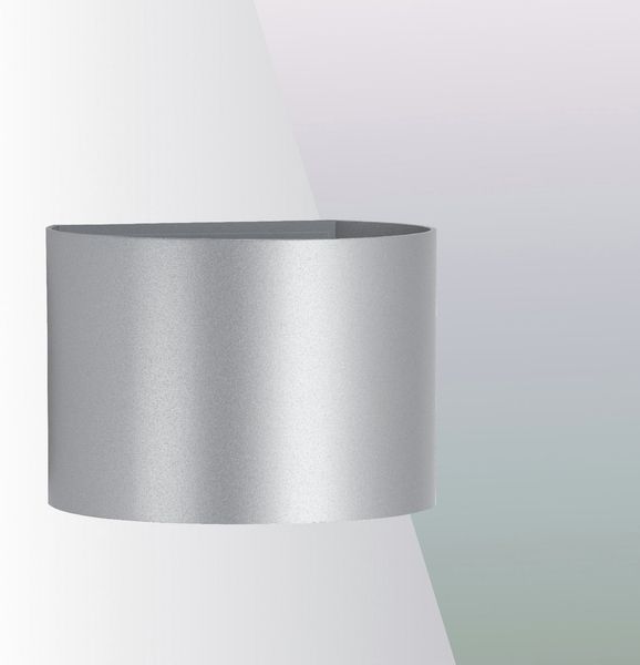 TRANGO LED Außen-Wandleuchte, 3035-04TF IP44 Up & Down Wandstrahler in Silber Rund inkl. 1x7 Watt 4000K Neutralweiß LED Modul *FLEX* mit einstellbar Abstrahlwinkel, innen & außen Leuchte, Außenstrahler, Wandleuchte