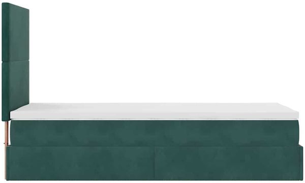 vidaXL Ottoman-Bett mit Matratzen Dunkelgrün 80x200 cm Samt 3313364 Bild 8