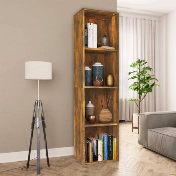 vidaXL Bücherschrank/TV-Schrank Räuchereiche 36x30x143cm Holzwerkstoff 815246