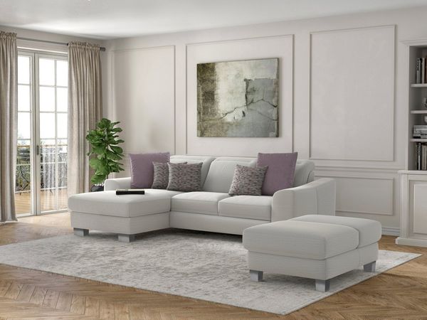 sit&more Ecksofa Dundee L-Form, mit Federkern und Edelstahlfüßen, wahlweise mit Kopfteilverstellung