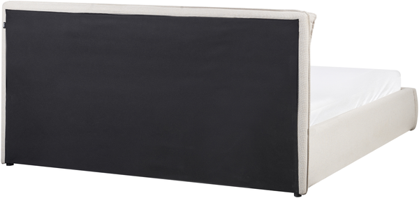 Bett mit Stauraum BAJONNA Stoff Beige 180 x 200 cm Bild 7
