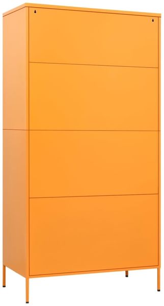 vidaXL Kleiderschrank, Stahl, Senfgelb, 90 x 50 x 180 cm Bild 5
