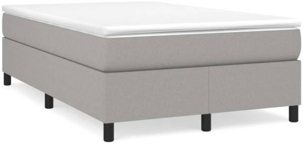 vidaXL Boxspringbett mit Matratze Hellgrau 120x190 cm Stoff 3269683