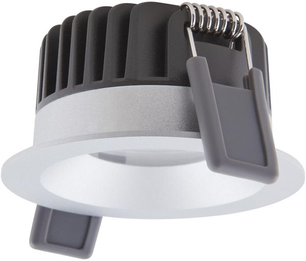 LEDVANCE LED-Spot Fix Aluminium Silber 8W 680lm 36D - 930 Warmweiß | Ausschnitt 68mm - IP44 - Höchste Farbwiedergabe - Dimmbar