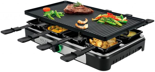 XXL Adler Raclette Elektrogrill Grill 1400 W AD_6616