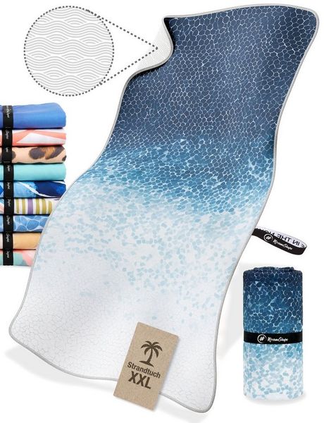 NirvanaShape Strandtuch Reise Handtuch Strandtuch XXL - Strandhandtuch, Mikrofaser Badetuch