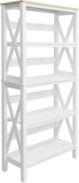 Home affaire Aktenregal Silba, Bücherregal, 4 Fächer, Landhausstil, Höhe 161 cm