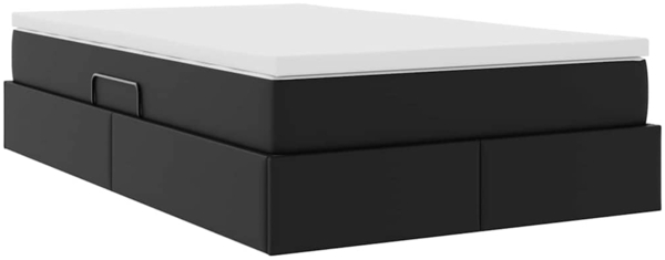 vidaXL Aufbewahrungsbett mit Matratze Schwarz 120x200 cm Kunstleder 3370158 Bild 9